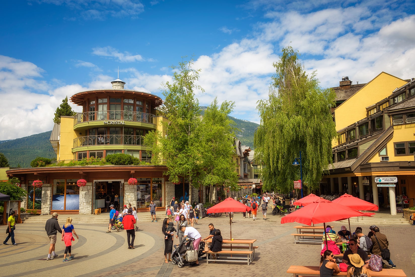 whistler village benches min